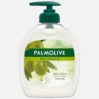 Palmolive Naturals - Jabón Líquido Cremoso Leche y Aceite de Oliva - Bote de 300 ml - Ultra Hidratante 100% Natural, Dermatológicamente Probado e Inspirado en la Naturaleza para una Piel Suave y Nutrida.